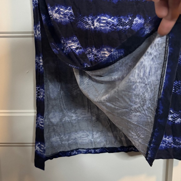 MICHAEL Michael Kors Maxi Skirt Black Purple Snake Print - Picture 2 of 7